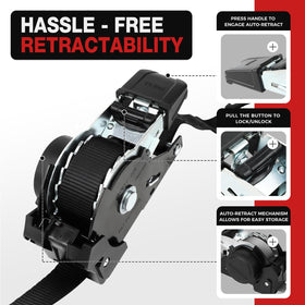 Autofonder soft loops included to protect cargo and secure straps.