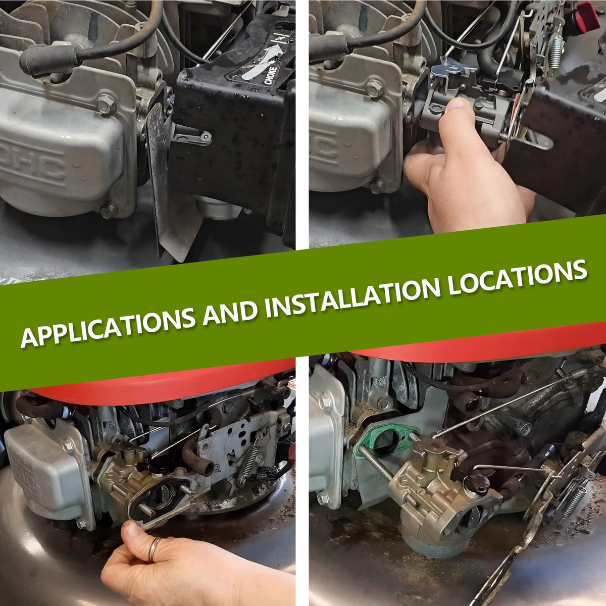 AUTOKAY GCV160 carburetor with spark plug indicates ready-to-install set