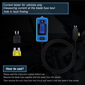 Autokcan circuit fault tester includes medium and small plug options for versatility.