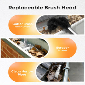 Automiim 180-degree adjustable head reaches corners and downspouts with control
