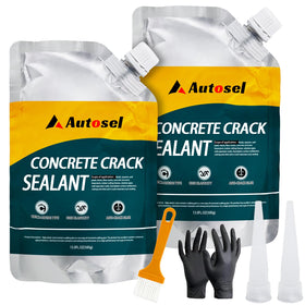 Autosel packaging shows ready-to-use crack filler for quick repairs.