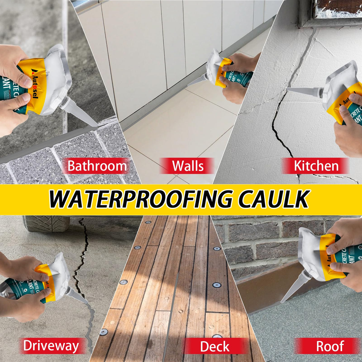 Autosel concrete repair product protecting expansion joints in walkways.