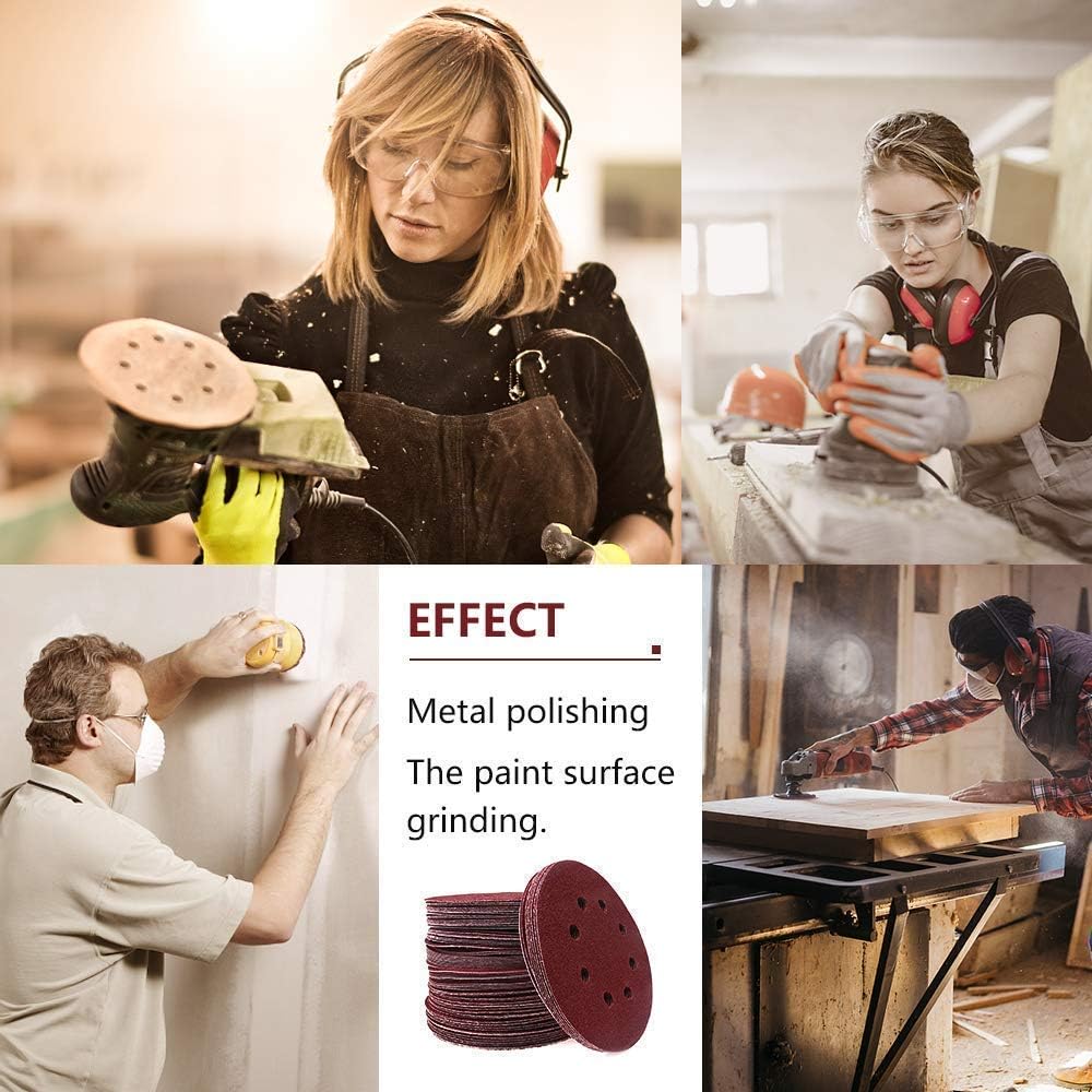 AUTOTOOLHOME 8-hole dust extraction backing plate for efficient debris removal.