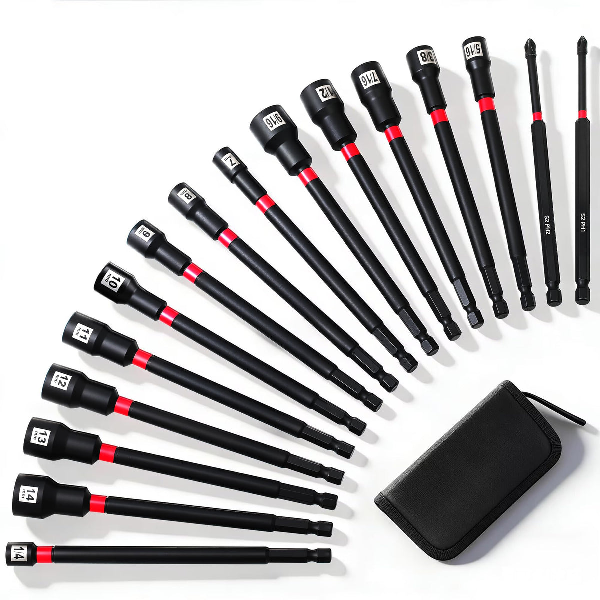 AutoViteX 16-Piece Magnetic Nut Driver Set for versatile fastening