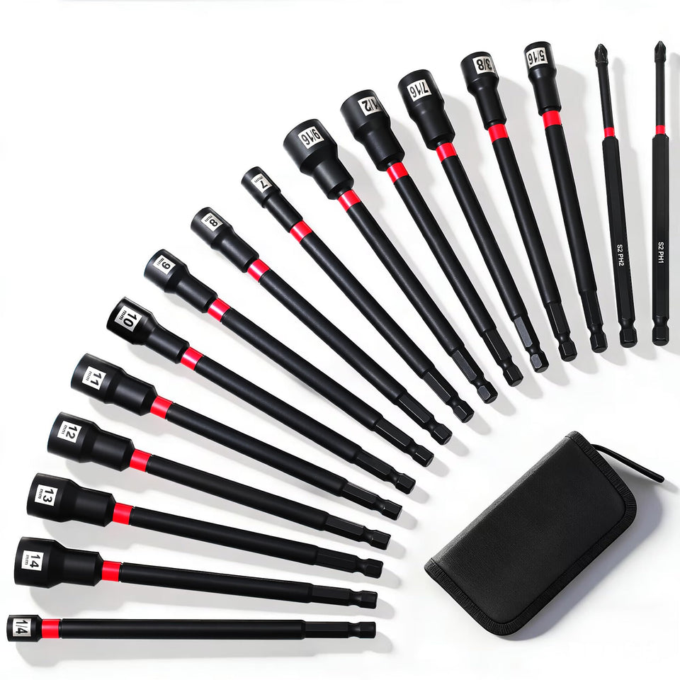 AutoViteX 16-Piece Magnetic Nut Driver Set for versatile fastening