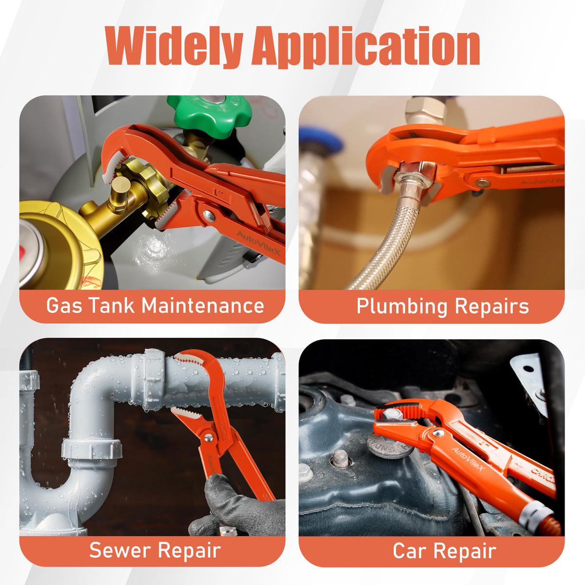 AutoViteX wrench with PVC-dipped handle for comfortable grip during long tasks.
