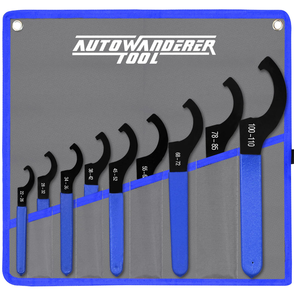 AutoWanderer Tool Coilover Wrench showing ergonomic, non-slip handle for easy adjustments.