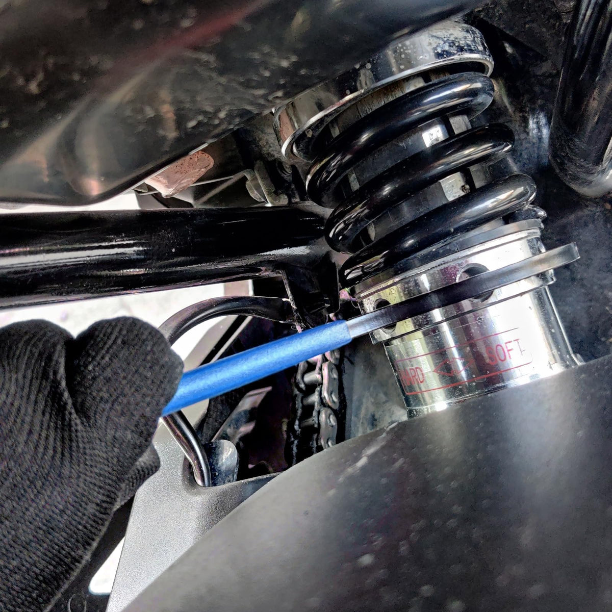AutoWanderer Tool Coilover Wrench universal compatibility with stock and aftermarket shocks.