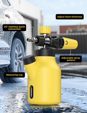 AUTOWN foam cannon wide neck prevents cracking during use.