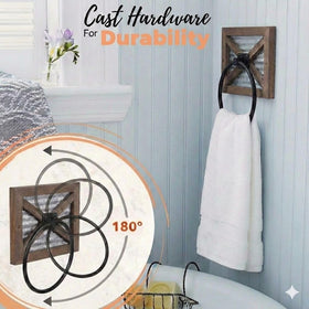 Autumn Alley farmhouse bathroom decor enhances any room with practical storage