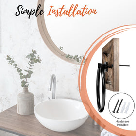 Autumn Alley towel holder in kitchen adds convenient drying space