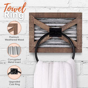 Autumn Alley wall-mounted towel rack ready to install with included hardware