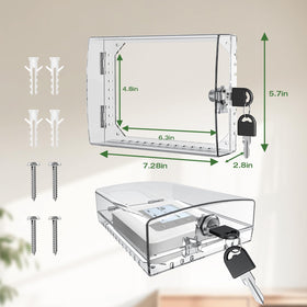 AUURIO lock box interior dimensions 6.3W x 4.8H for broad compatibility
