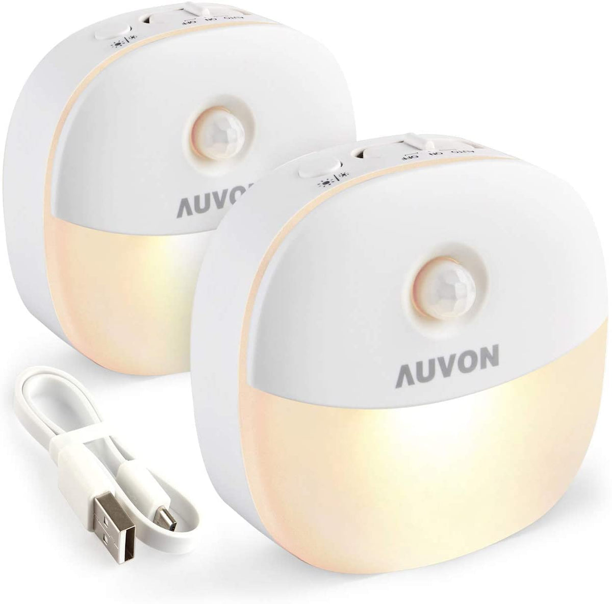 AUVON mini motion night light illuminates stairs for safe nighttime trips