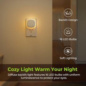 Auvon motion-sensor night light activates within 3-5 meters for safe guided steps.