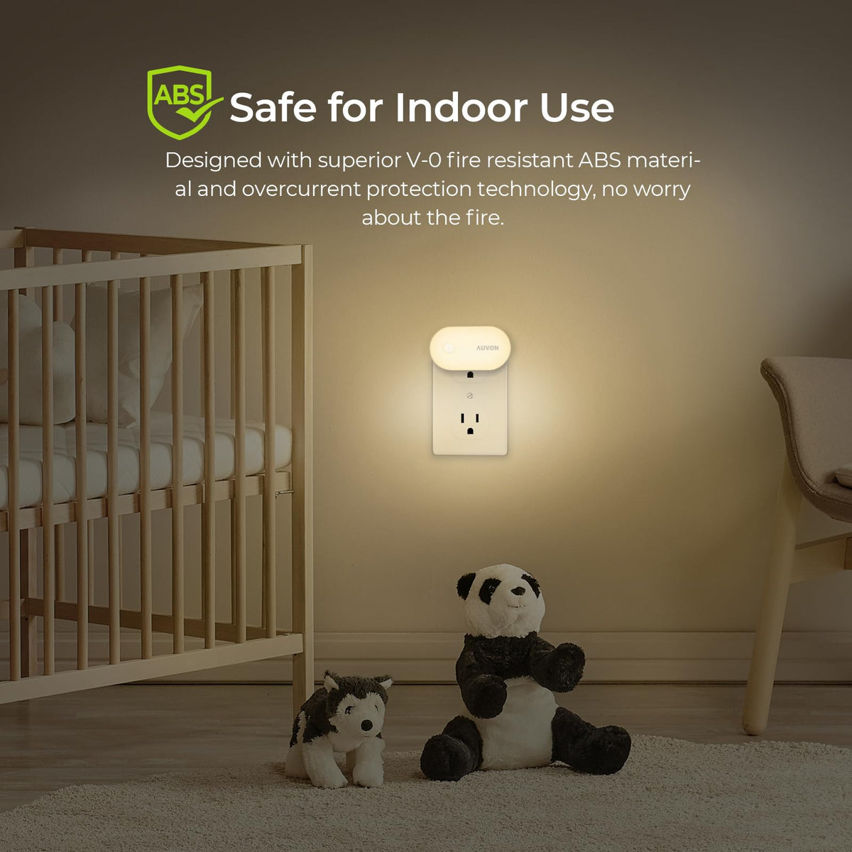 AUVON Night Light Auto Mode demonstrates energy-saving behavior