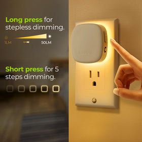 AUVON night light remembers the last brightness setting for convenient use