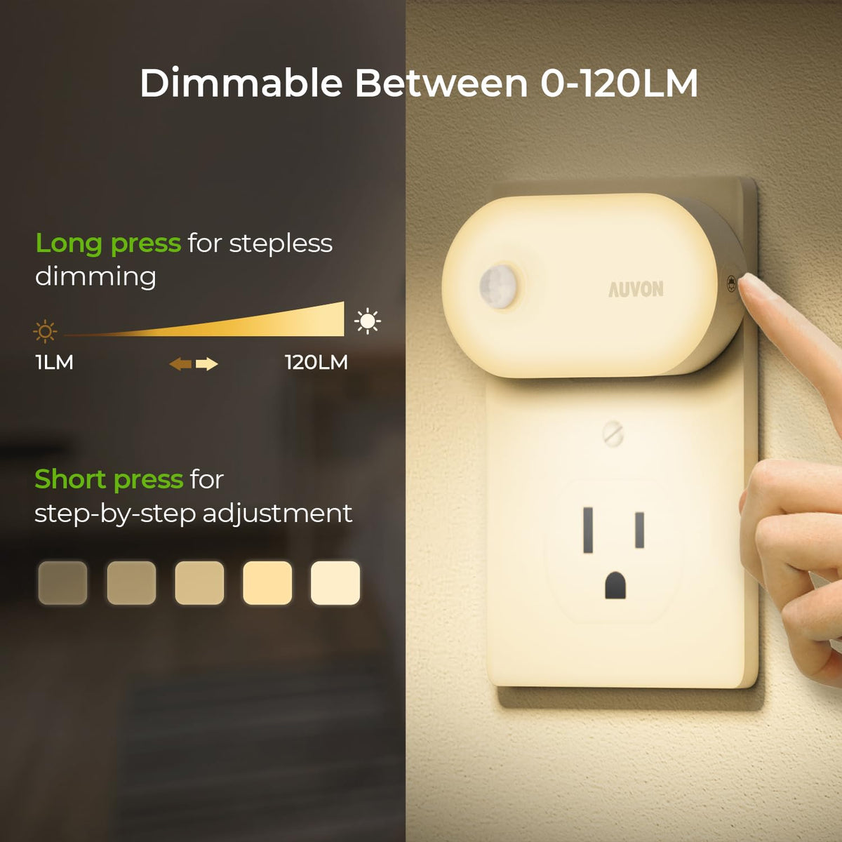 AUVON Night Light Motion Sensor in kitchen for nighttime chores