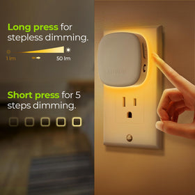 AUVON safety-focused night light with fire-resistant housing