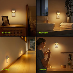 AUVON dimmable night light provides precise 1-50 lm brightness.