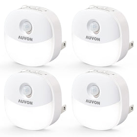 AUVON plug-in night light with motion sensor for hallways and stairs