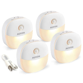 AUVON rechargeable night light with wall-mount motion sensor for safe stairs.
