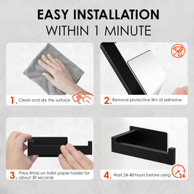 Auxmir 2-pack toilet paper holder provides convenient placement in shared spaces.