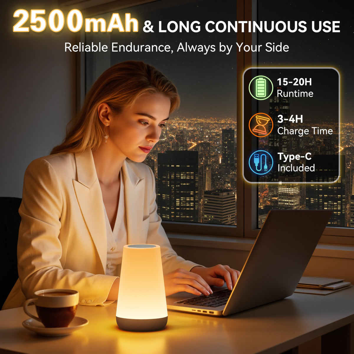 Auxmir baby nursery night light emits a soft glow for gentle diaper changes.