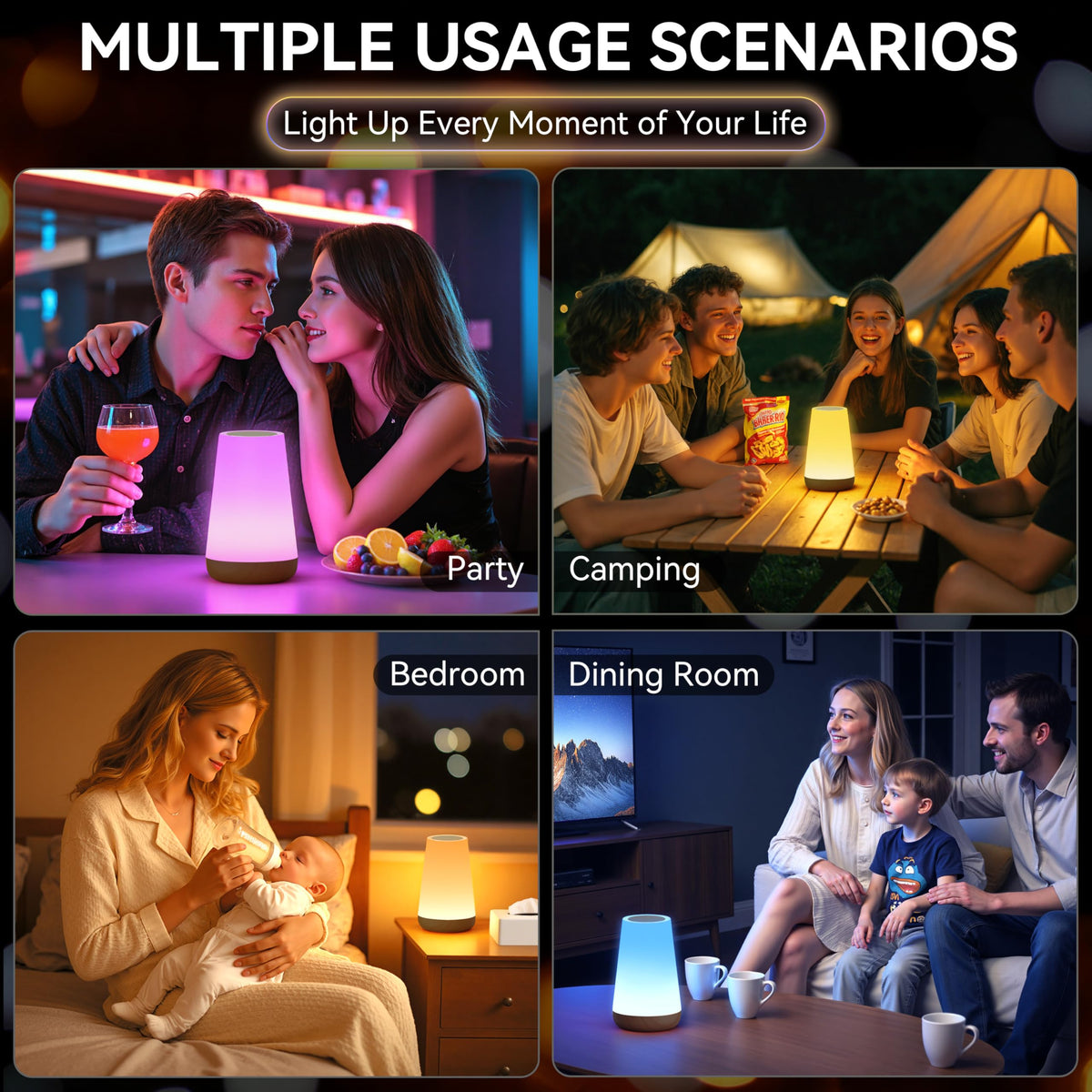 Auxmir bathroom dimmable light for safe, low glow nighttime routines.