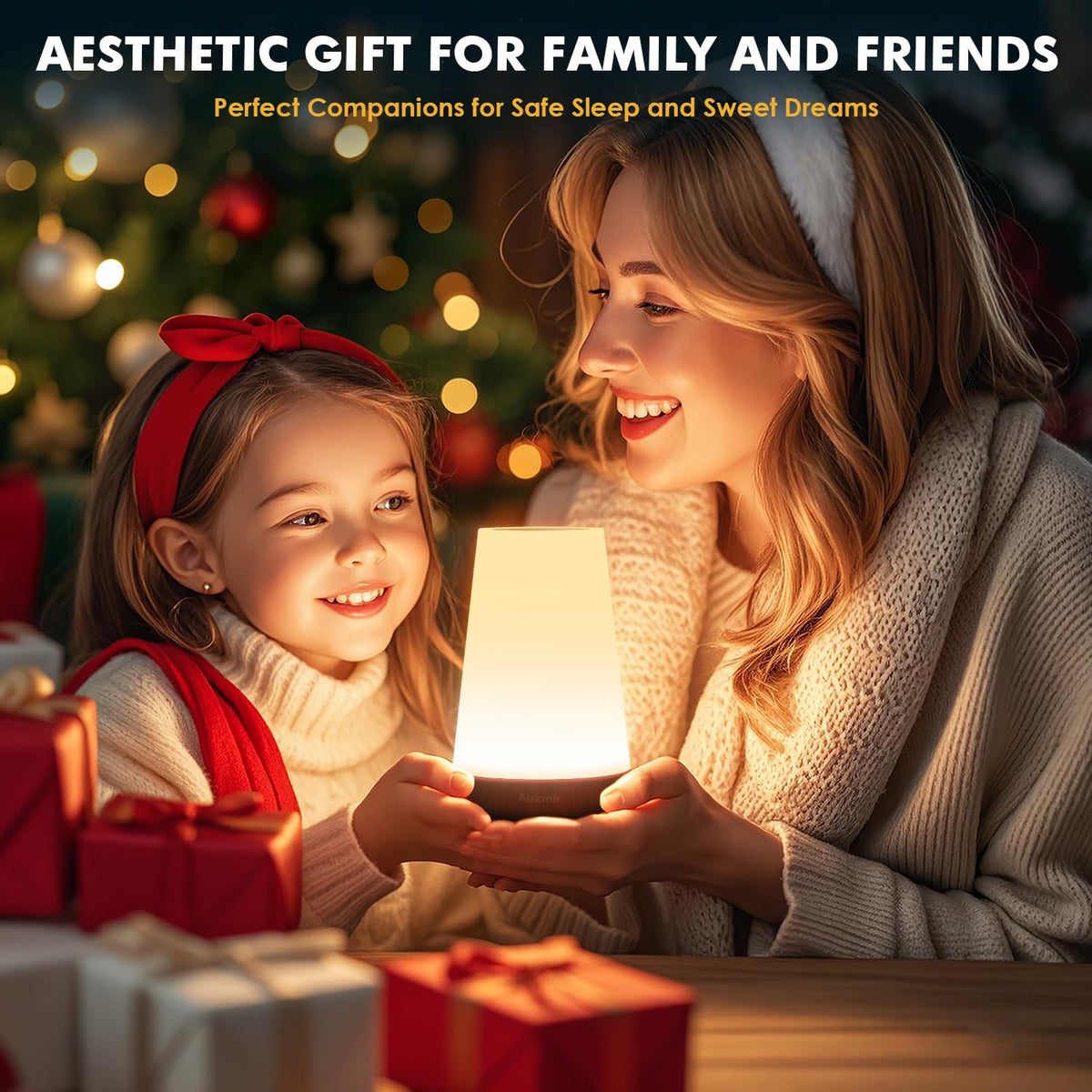 Auxmir gift-ready night light enhances any kid's room or nursery.