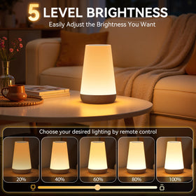 Auxmir night light with 5 brightness levels lets you tailor glow.