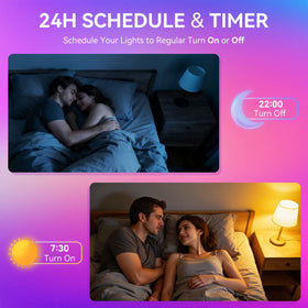 Auxmir scenes and DIY effects let you customize mood in any room.
