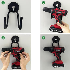 AUXPhome rubber-coated magnet prevents scratches while holding cords and small tools.