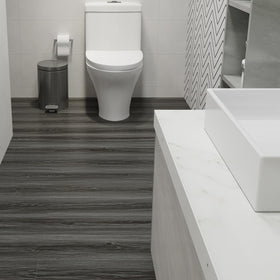 Auxua light wood grain finish adds bright, natural ambiance.