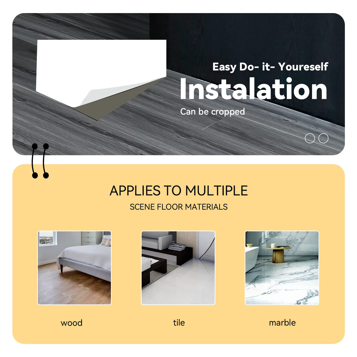 auxua versatile floor tiles suit many spaces, from living rooms to hallways.