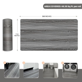Auxua wide 11.8-inch tile eases installation across large spaces.