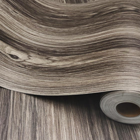 auxua wood-grain peel-stick floor tile roll enables quick DIY installation.
