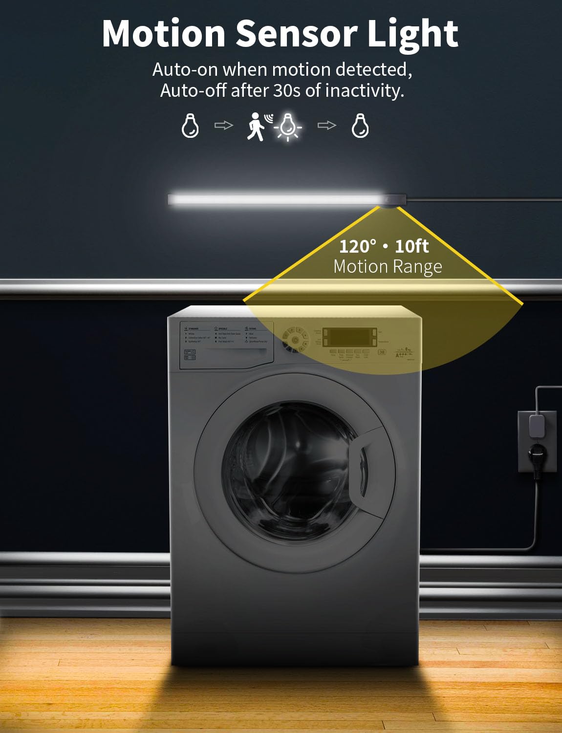 AuyiHomu motion sensor closet light attaches magnetically for easy placement.