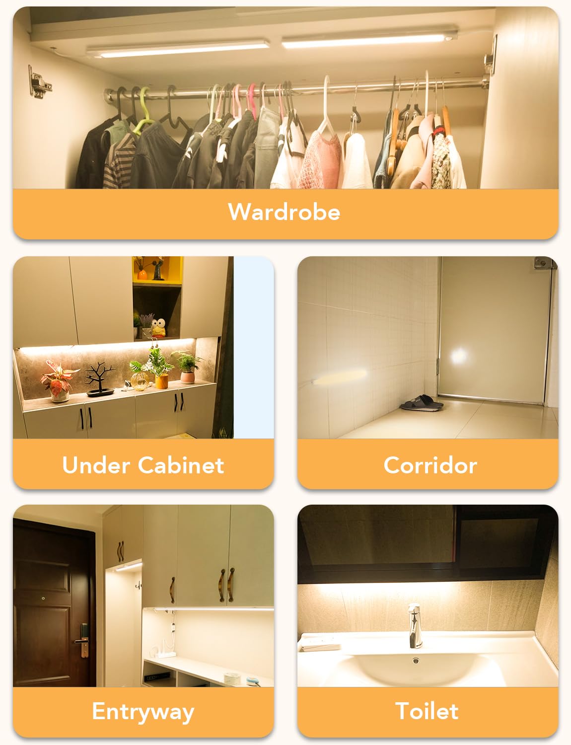 AuyiHomu kitchen installation under cabinet for discreet lighting