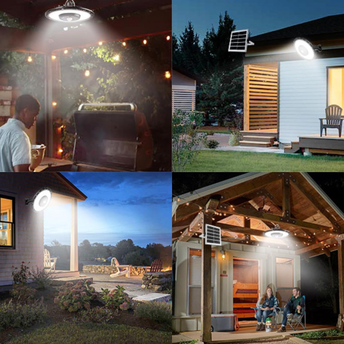 Auzev solar light in daytime mode with motion sensing for energy savings.