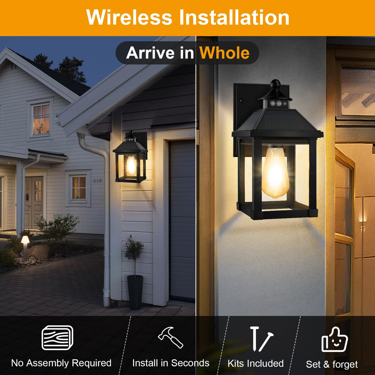 IP65 waterproof design withstands rain and snow.