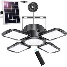 Auzev solar shed light with 176 LED panels delivering broad brightness