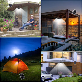 Auzev Solar Shed Light connects with a 6.5 ft cable for flexible setup.