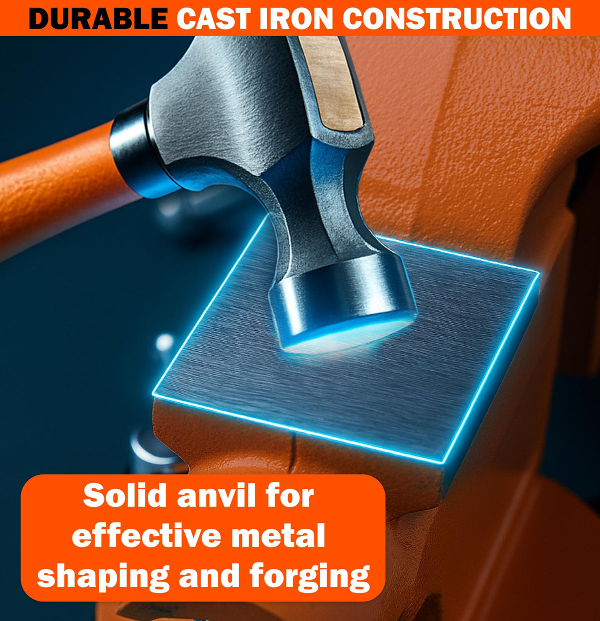 AV Steel heavy-duty cast iron construction ensures durability and long service life.