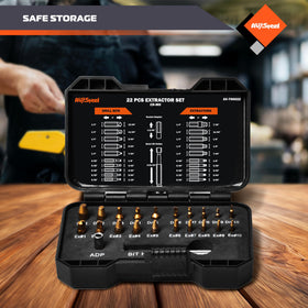 AV Steel CR-MO durable construction resists wear during tough screw removals.