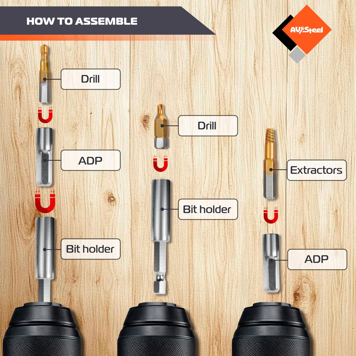 AV Steel stripped-screw removal in action demonstrates easy-out effectiveness.