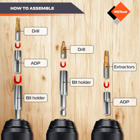 AV Steel stripped-screw removal in action demonstrates easy-out effectiveness.