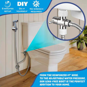 AVAbay leak-proof design ensures secure use in a Muslim shower and diaper cleanup.