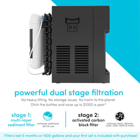 Avalon B8BLK bottleless design reduces ongoing bottle purchases.