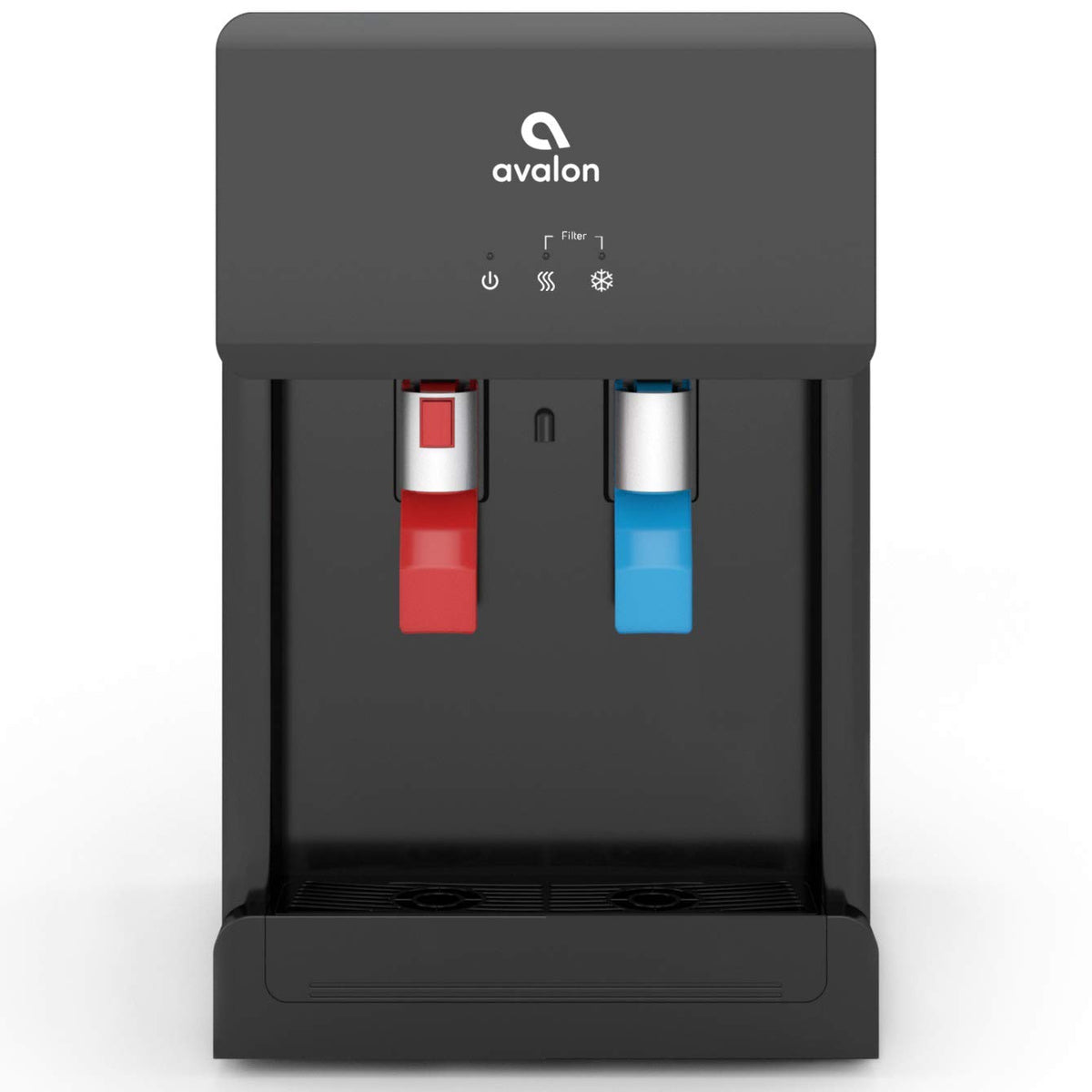 Avalon B8BLK countertop touchless water cooler with dual filtration for crisp water.